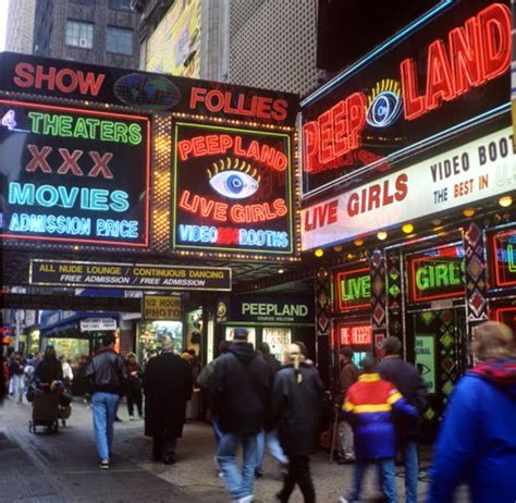 Frederic Lewis / Getty. Not everyone was happy about Times Square's transition into a center of adult entertainment, including Women Against Pornography (WAP), which marched through the neighborhood in 1979.Barbara Alper / Getty. A man stands outside of a strip club on 42nd Street in the late 1970s.Maggie Hopp.
